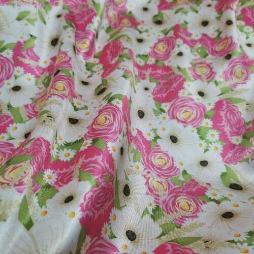 On Sale Glossy Dress Suit Hijab Twill Fabric Digital Print DIY Trousers Skirt Craft Pajamas Sewing Material