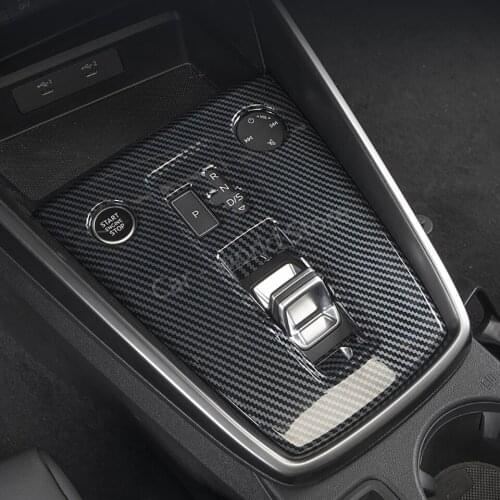 For Audi A3 Gear Shift Box Panel Decoration Cover Carbon Fiber Style Gearbox Panel Trim Fit Audi A3 8Y 2021 Gear lever panel LHD