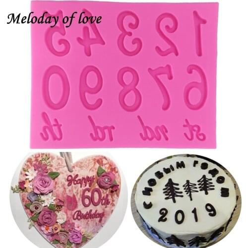 DIY Letter and number Mold Fondant moulds Chocolate Cake Decorating Tools silicone molds for 3D crafts Resin Clay Mold T1379