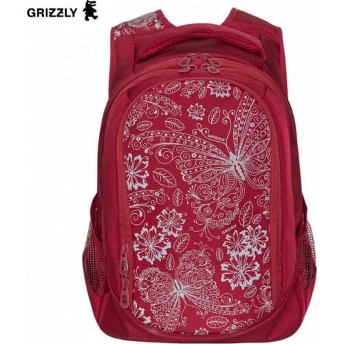 Женские красные рюкзаки Grizzly China At AliExpress