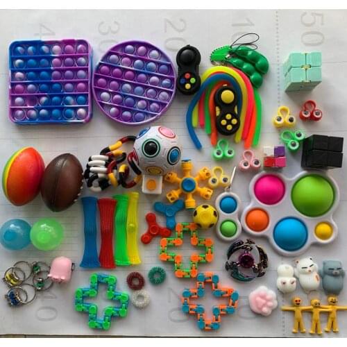 Sensory Bubble 11Types Anti-stress Toys Toy Hand Toys Stress Anxiety Relief Toy Squeeze Fidget Toys Set for Adult Children