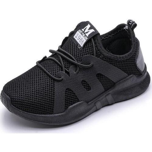 Kids Shoes For Boys Girl Children Casual Sneaker Air Mesh Soft Running Sports Shoe Black Red Trainers Kids Sneakers Child Enfant