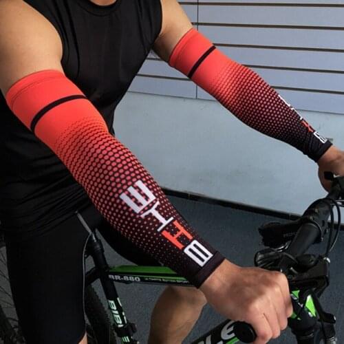 Cool Men Cycling Running UV Sun Protection Cuff Cover Protective Arm Sleeve Bike Sport Arm Warmers Sleeves