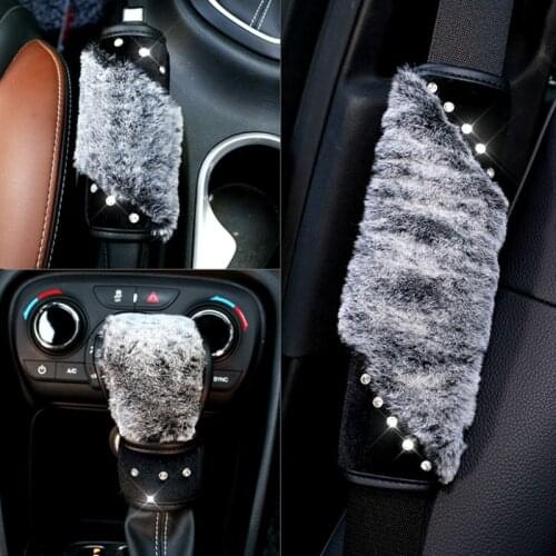 2019 hot winter protective Car interior decoration ornaments hand brake cover gear cover seat belt shoulder cover for your car