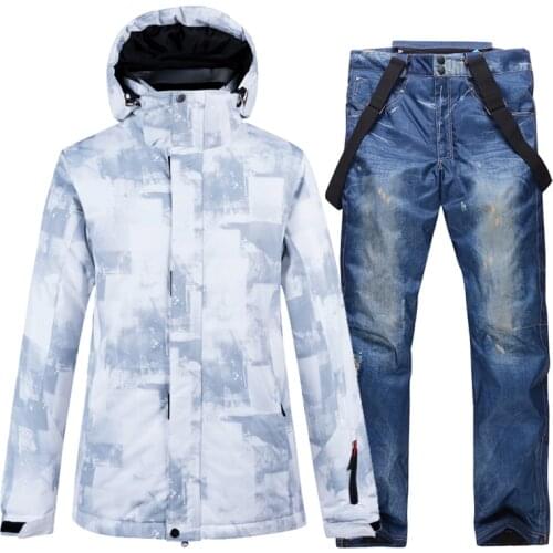 Skiing jackets and pants Men ski suit Snowboarding sets Very Warm Windproof Waterproof Snow outdoor Winter Clothes