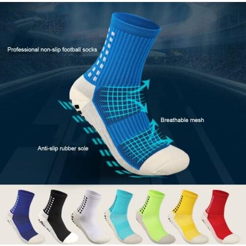 Mens Thick Sports Socks Non-slip Soccer Basketball Socks Mid-tube Football Socks Towel Bottom Breathable and Sweat-absorbent