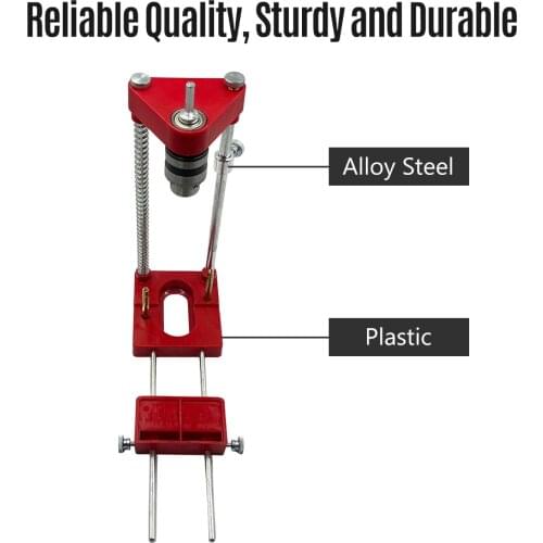Drill Guide Woodworking Locator Drill Kit Adjustable Drilling Guide Hole Puncher Positioner for Wood Bench Drill Press Machine