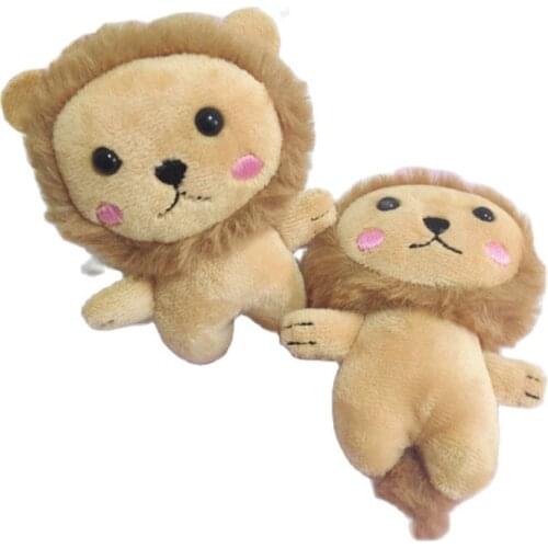 Wholesale 20pcs/lot 10cm cute animal Little lion plush toys Keychain party gifts