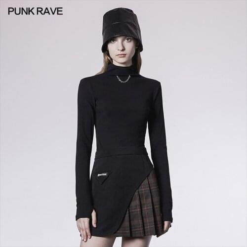 Женские базовые футболки PUNK RAVE China At AliExpress