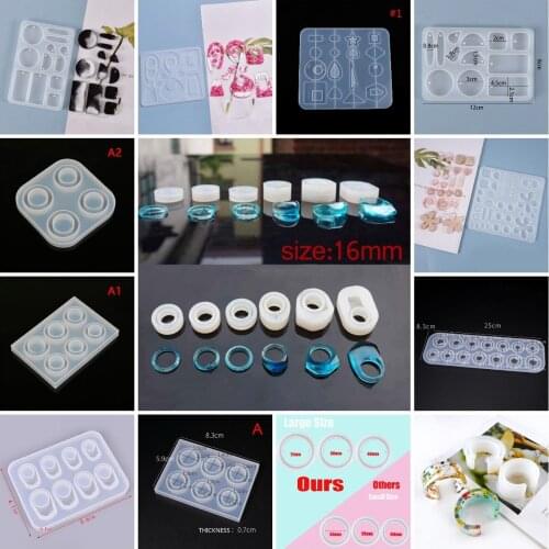 Handmade Silicone Earrings Mold Necklace Earring Pendant Resin Molds DIY Resin Rings Bracelets Jewelry Silicone Mold Tools