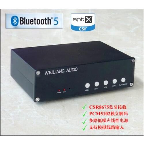 SNY-30A CSR8675 Bluetooth 5.0 Receiver PCM5102 DAC Decoder with Analog Input New