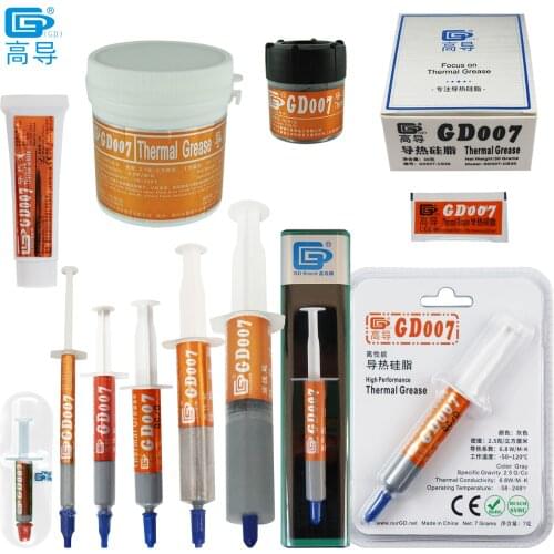 Net Weight 0.5/1/3/7/15/30/150 Grams Gray GD007 Thermal Conductive Grease Paste Plaster Heat Sink Compound BX SSY SY ST CN CB MB