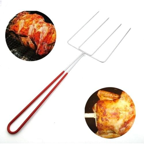 Outdoor Barbecue Forks Overlong Roast Meat Kebab Sticks BBQ Stainless Steel Tools Multifunction Roasting Forks 2/5/8pcs/set