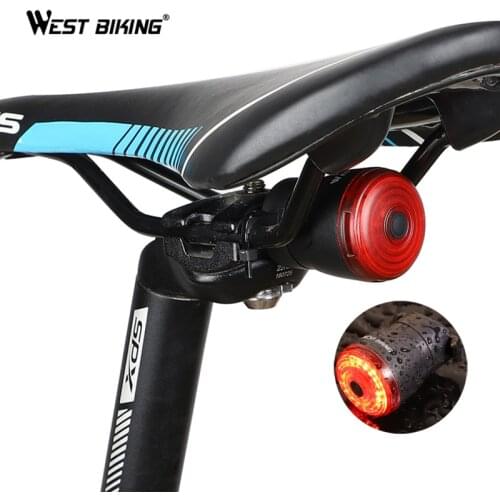 Smart Bicycle Rear Light Auto Start/Stop Brake Sensing IPx6 Waterproof USB Charge Cycling Tail Taillight Bike LED Light