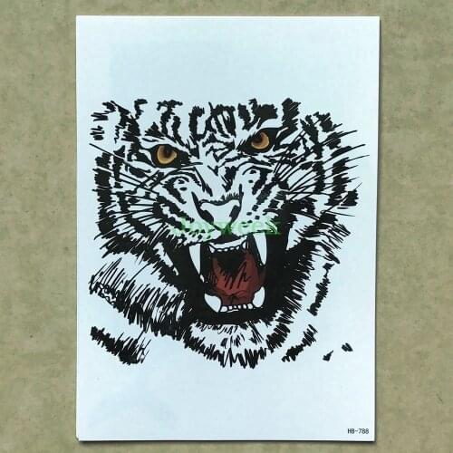 Waterproof Temporary Tattoo Sticker large tiger tatto stickers flash tatoo fake tattoos for men women