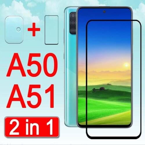 A51 protective case for samsung galaxy A50 A 51 50 cover phone 51a 50a with camera protector lens glas armored bumper len 2 in 1