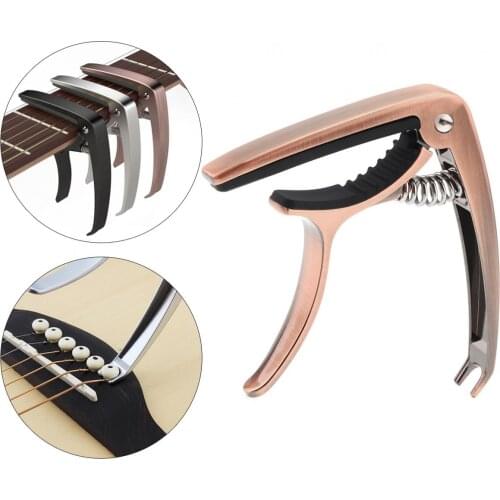 1 PC Zinc Alloy Metal Guitar Capo with Pin Puller for Guitar Bass Ukulele Tuning 3 Colors Optional