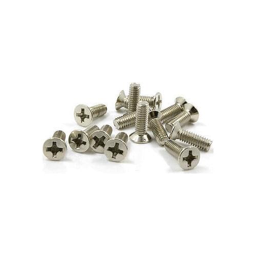 100Pcs Carbon Steel M3*0.5*4-12 Flat Head Machine Screws Phillips Screws