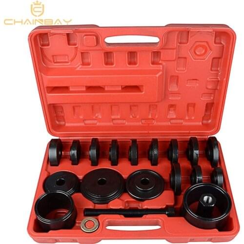 23-Piece FWD Front Wheel Drive Bearing Adapters Puller Press Replacement Installer Removal Tool Kit With Red Carrying Case