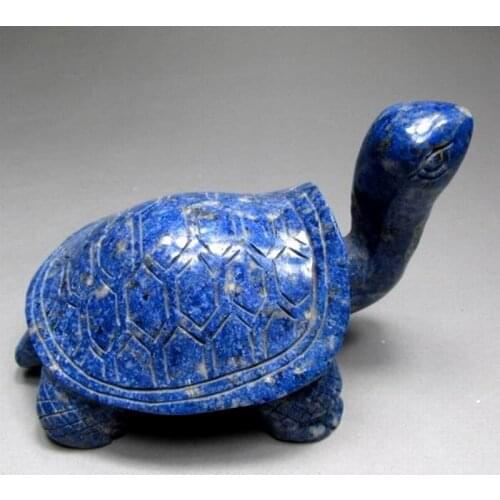 4.5"/310g Lapis Lazuli Turtle Handmade Stone Carving - crystals and stones healing Mineral specimen Home Decor feng shui