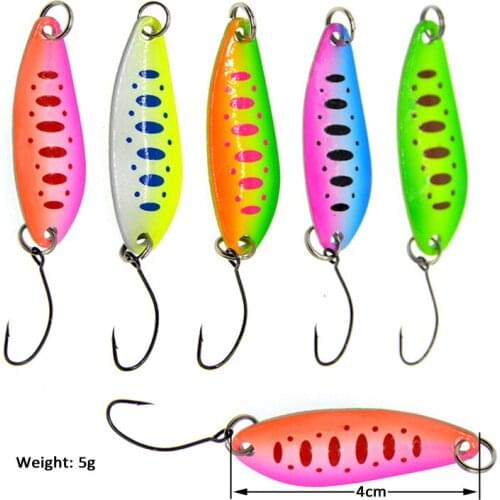 10pcs/Lot Metal Curved Sequins Hard Bait Colorful Willow Squat Lure Makou Sequins Fishing Lures 5g/4cm