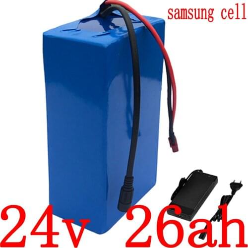 24V 500W 700W Scooter Ebike battery 24V 25AH electric bike battery 24V 20Ah 26Ah Lithium battery use samsung cell+3A charger