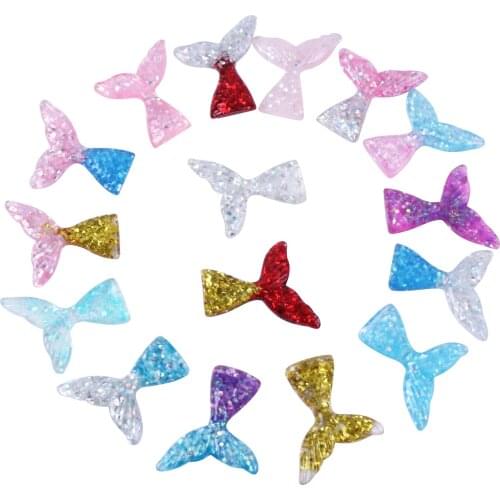David accessories Fish scales fish tail Acrylic 3d resin DIY Party Holiday Decoration Headwear Accessories 20pieces,20Yc4845