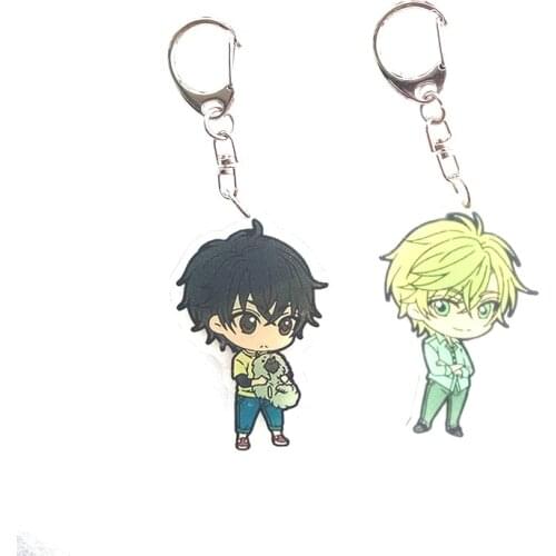 1pcs Rear in Market Yaoi Fan Boys Love Bl Super Lovers Keyring kai dou ren De Llaveros Keychain Portachiavi Comic Queer Viewer