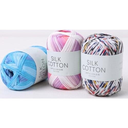 COOMAMUU 40G Cotton Yarn Spring Summer Sling Thread for Crocheting Clothing Soft Hand Knitting Yarn 150Meters