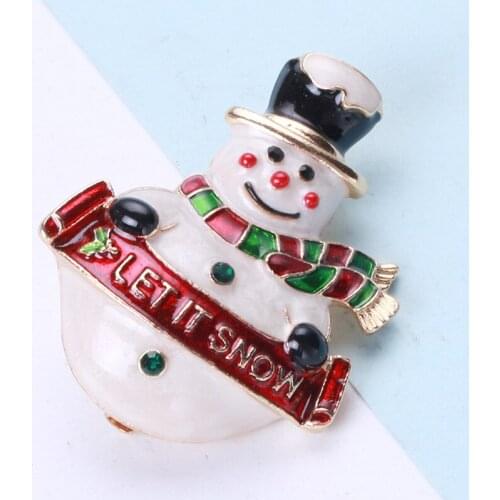 Color drip snowman brooch Christmas series cartoon joker retro gifts coat sweater accessories manufacturers selling