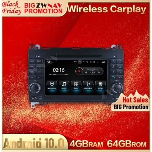 For Benz BA-class W169 B-class W245 2004-2012 GPS Android 10.0 Screen Multimedia Player Radio Stereo Cassette Recorder Head Unit