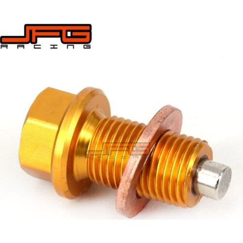 JFG CNC Billet Aluminum Engine Magnetic Oil Drain Plug Bolt For SUZUKI RMZ250 07-16 DRZ400S DRZ400E DRZ400SM 00-15 Dirt Bike