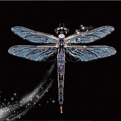 Square/Round Diamond 5D DIY Diamond Painting "Dragonfly Insect" 3D Embroidery Cross Stitch 5D New Year Home Decoration Gift