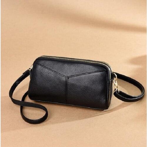 Leather Small Square Bag New Versatile Soft Leather Woman Bag Fashion Single-shoulder Cross-slung Hand Bag Mobile Phone Bag