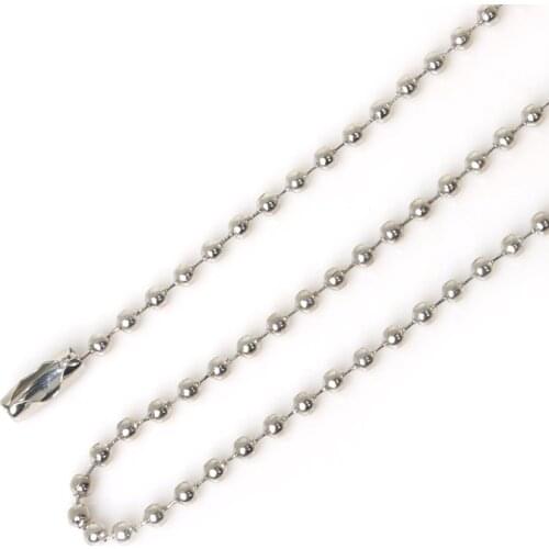 Round Ball Chain Necklace 5pcs Length 70cm Pendant Iron Chain Necklace