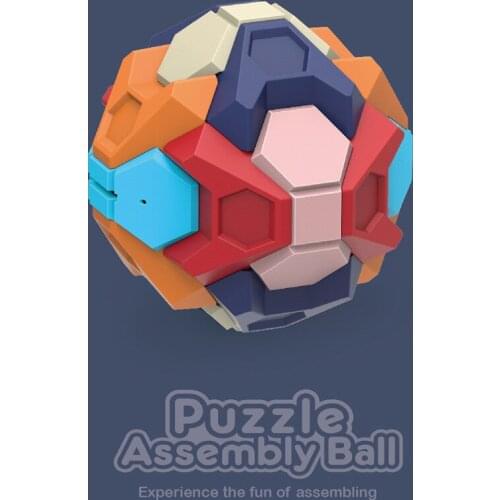 Round Creative Puzzle Deformation Ball Building Blocks Assembling Piggy Bank Kid Early Education Jigsaw Toys Gift For Children