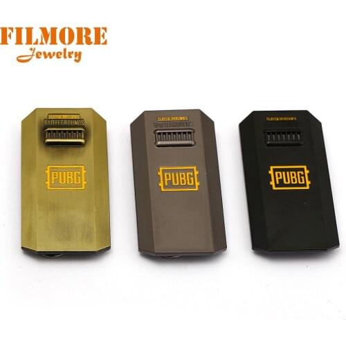 Filmore Hot Game Battleground Shield Alloy Keychain Metal Survival PUBG Keyring Holder Metal Explosion-proof Accessory For Fans