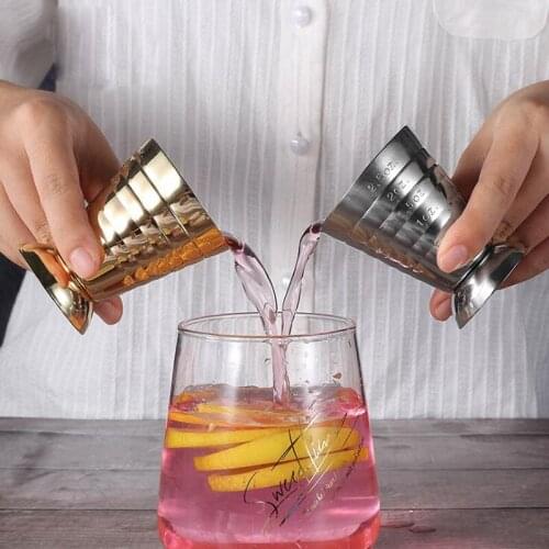 Stainless Steel Measuring Cup Measuring Spoon Multi Function Cocktail Measuring Cup Plating Color 304 Stainless Steel Wine Cup O