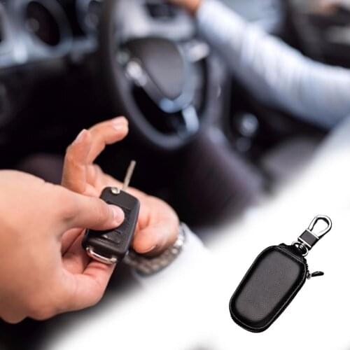 Multifunctional Leather Car Key Case Bag Key Holder Housekeeper Keys Organizer Double Zipper Keychain Key Case