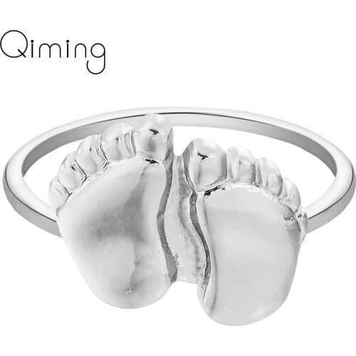 Gold fashion Baby Feet Hip Hop Ring Children Midi Finger Jewelry for Women Gift fashion rings wholesale jewelry dropshipping