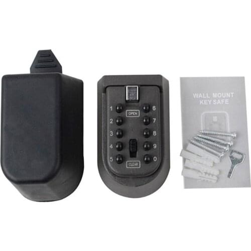 MOOL Key Lock Box Wall Mounted Aluminum alloy Key Safe Box Weatherproof 4 Digit Combination Key Storage Lock Box Indoor Outdoor