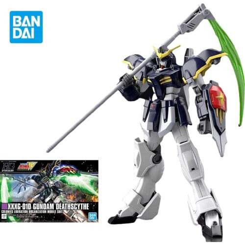 Bandai Gundam Model Kit Assemble Figure HGUC 1/144 Gundam Deathscythe Anime New Action Dolls Animated Version Childrens Toys