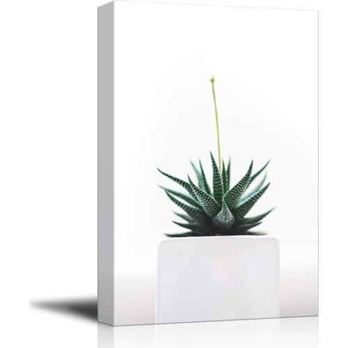 Canvas Wall Art Single Cactus White Flower Pot Painting Artwork for Home Prints On Canvas Oil Painting Drop shipping