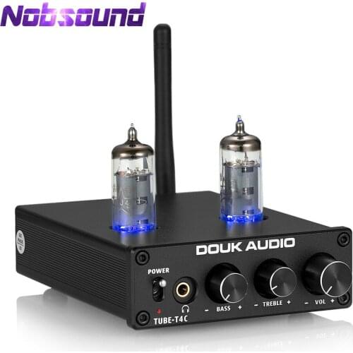 Nobsound HiFi Mini TPA3116D2 Hybrid Tube Power Amplifier Stereo Headphone Amp Bluetooth 4.2 Receiver 50W*2