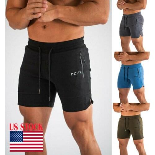 2020 New Fashion Solid Mens Sports Training Bodybuilding Summer Shorts Workout Fitness GYM Short Pants