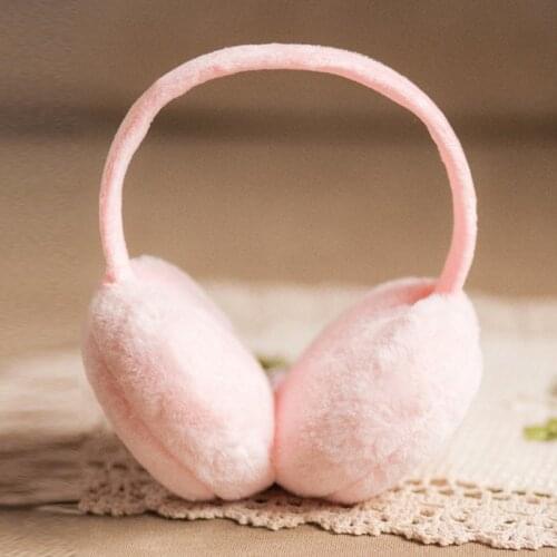 Solid color childrens autumn and winter earmuffs warm and comfortable ski earmuffs boys and girls universal headphones kid warm