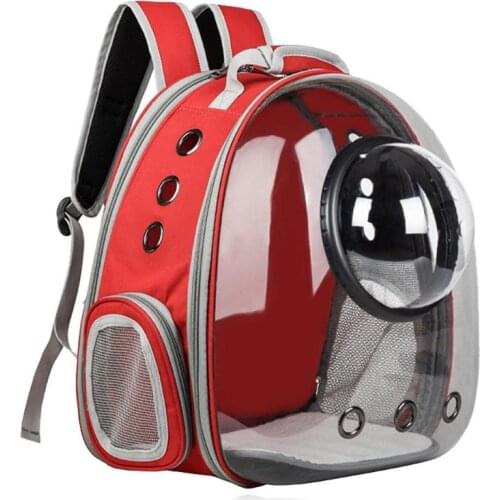Portable Cat Carrier Bag Breathable Pet Small Dog Cat Backpack Outdoor Travel Space Capsule Cage Transparent Space Pet Backpack