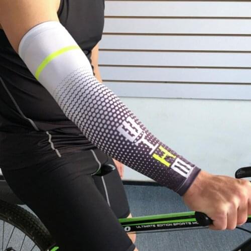 2PC Ice Fabric Breathable UV Protection Running Arm Sleeves Fitness Basketball Elbow Pad Sport Cycling Outdoor Arm Warmers 8