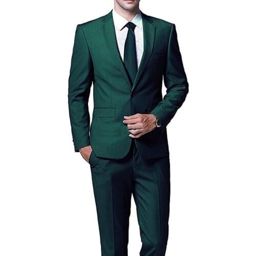 Custom Made Groomsmen Notch Lapel Groom Tuxedos One Button Men Suits Wedding/Prom Best Man Blazer/Bridegroom ( Jacket+Pants+Tie