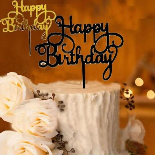 Wedding Decoration Cake Topper Acrylic Decor Happy Birthday Party Supplies Cake Decoration Festival Creative Acrylic Cake Insert